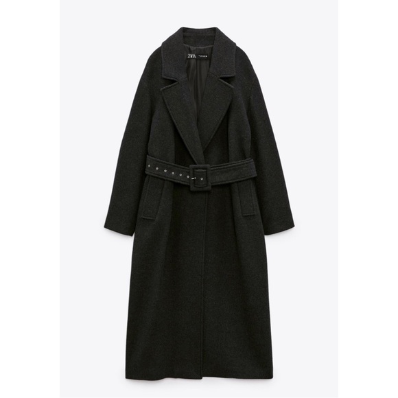 ZARA BELTED TAILORED COAT - Picture 4 of 7